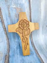 Drewniany krzyż - Rękodzieło - vintage