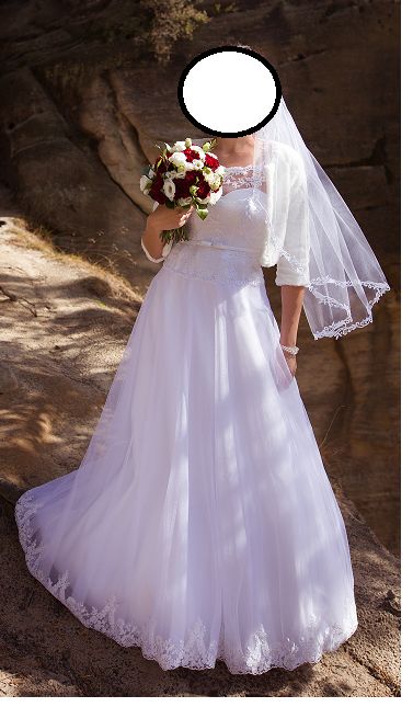 piękna suknia ślubna rozmiar 38