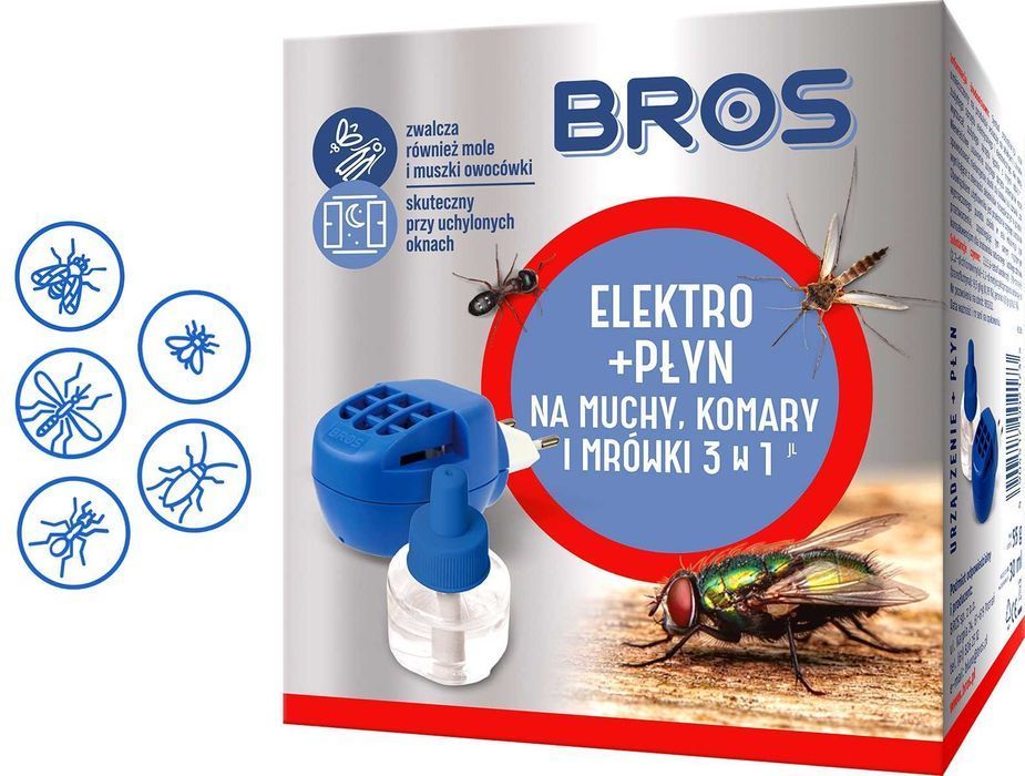 Bros - Elektro + Płyn Na Muchy, Komary I Mrówki 20 Dni X 24 H