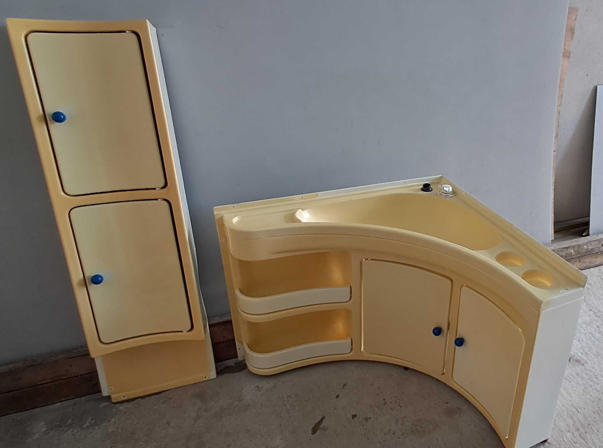 Armário de canto para casa de banho autocaravana