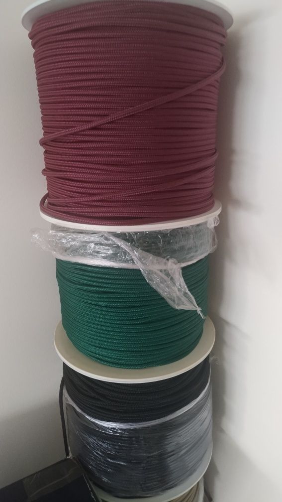 7 rolos(380m) Cabos náuticas várias cores