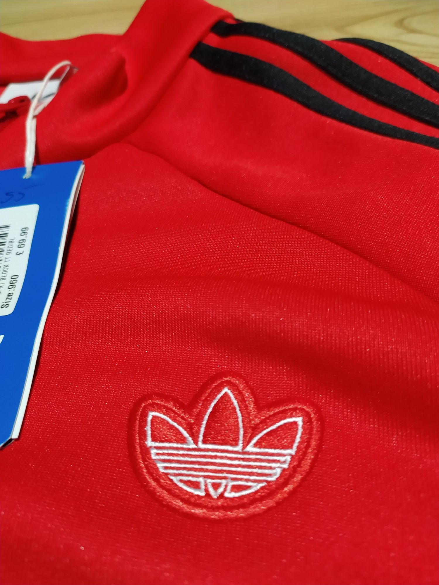 Nowa Czerwona Rozpinana Bluza Adidas Originals