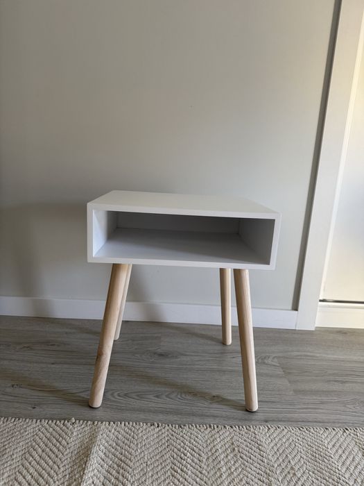 Mesa cabeceira branca sklum