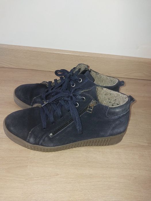 Botins Casuais de Inverno USADOS - Camurça, Fecho Lateral (Tam. 39)