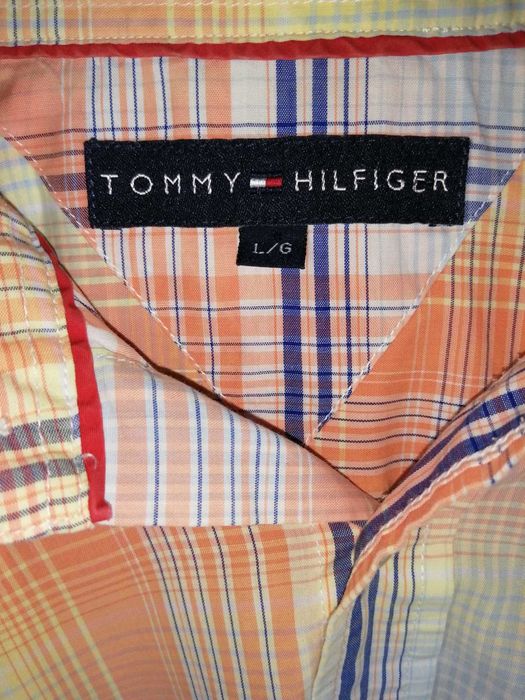TOMMY HILFIGER Koszula Męska L/G Oryginalna Bawełna 100%