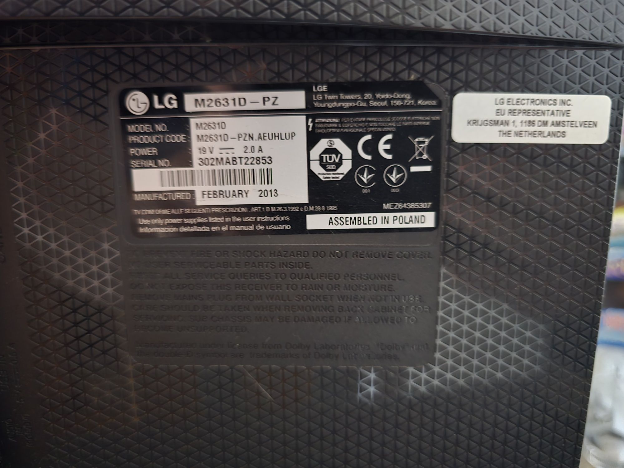 TV/Monitor LG M2631D-PZ 26 cali