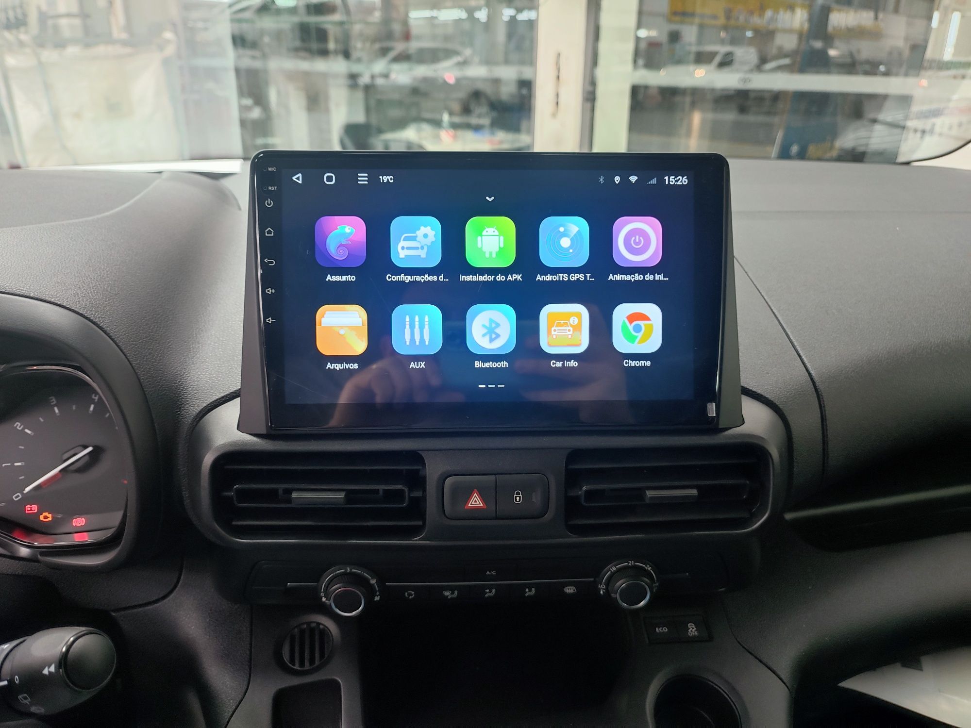 Rádio Toyota City Partner Berlingo Combo Android GPS Bluetooth USB