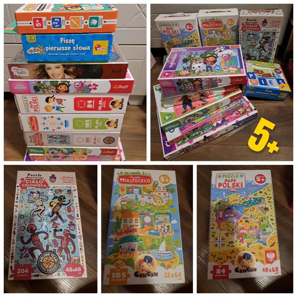 Mega paka puzzle czuczu clementoni tref violetta miasteczko koci domek