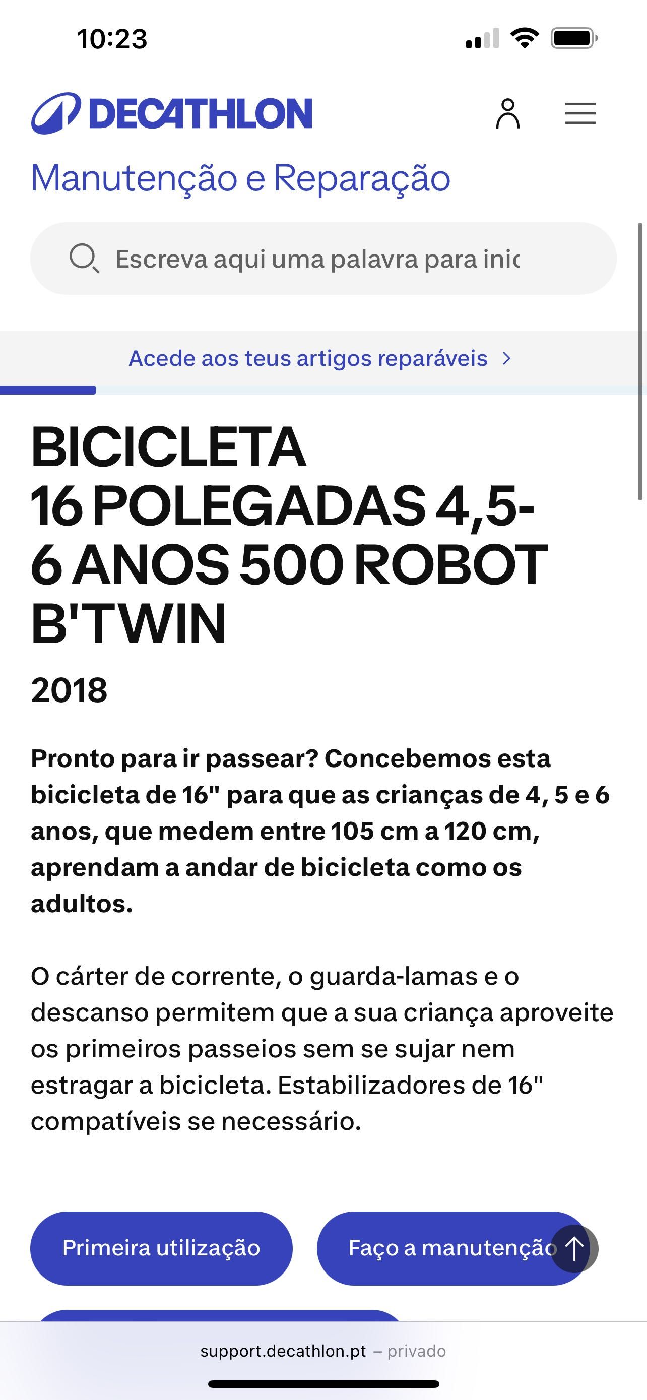 Bicicleta criança 16”