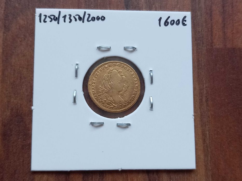 Moeda 1/2 Escudo 1777 D. Maria I/D. Pedro III (RARA)