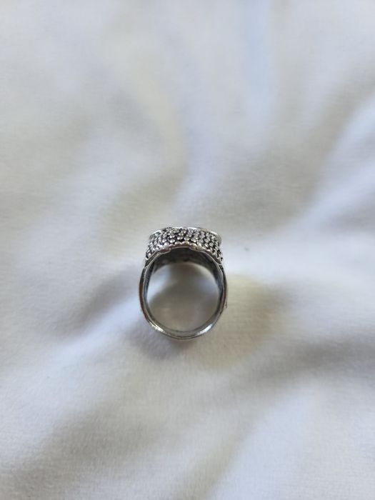 Srebrny pierścionek pierścień sygnet czaszka alternative Gothic emo y2