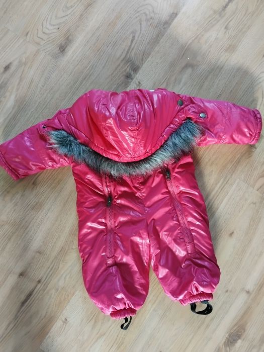 Kombinezon zimowy ocieplany pajacyk na śnieg Blue Seven 68 cm różowy