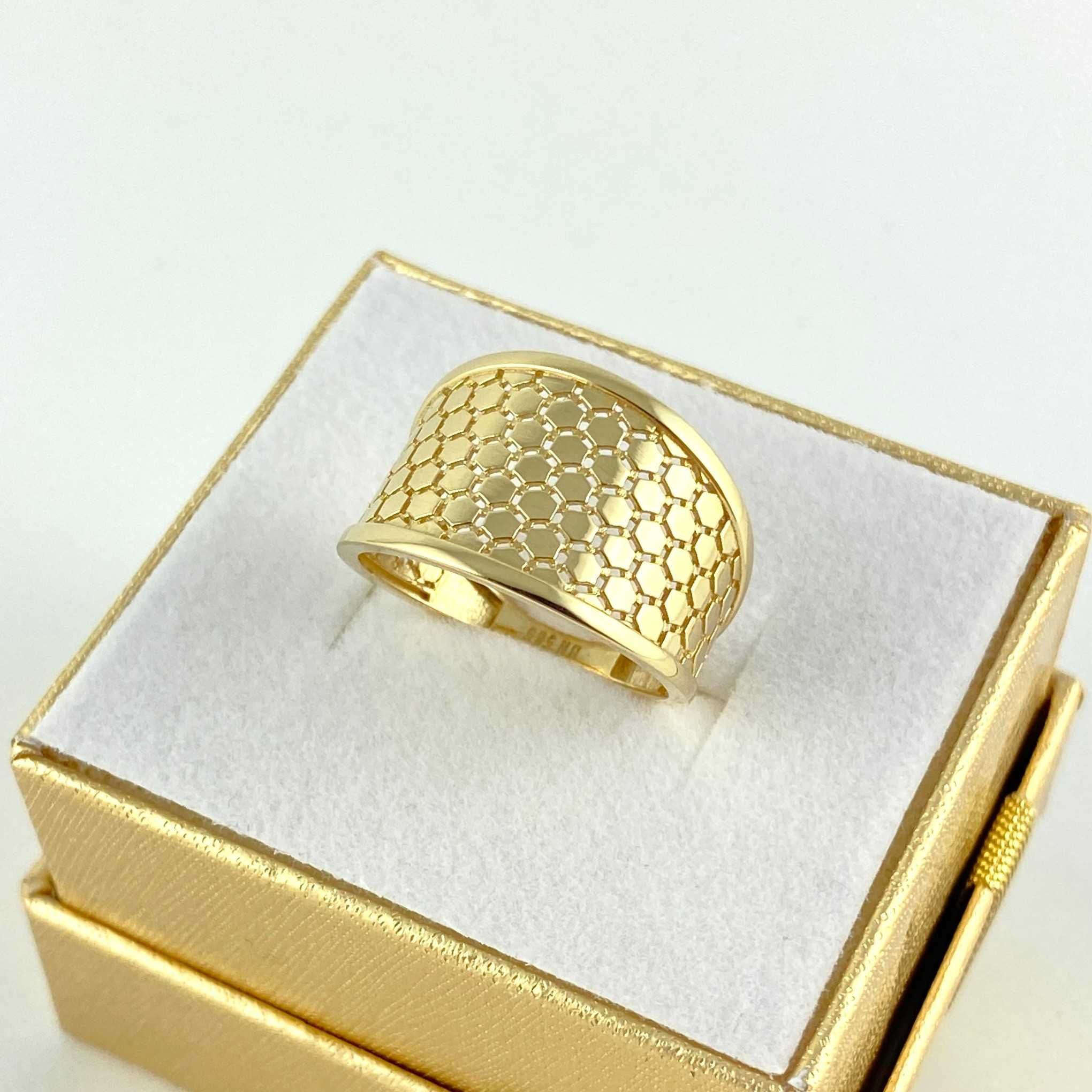 Niesamowity ZŁOTY pierścionek PR. 585 (14K) rozmiar 18
