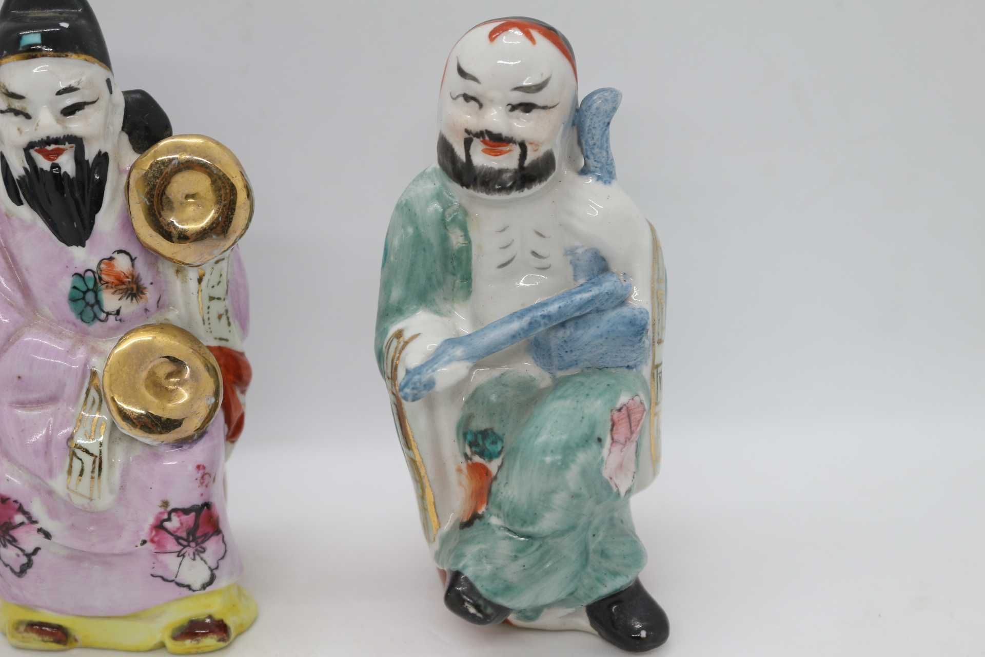 3 Figuras em Porcelana Chinesa Tocando Instrumentos Tradicionais XX