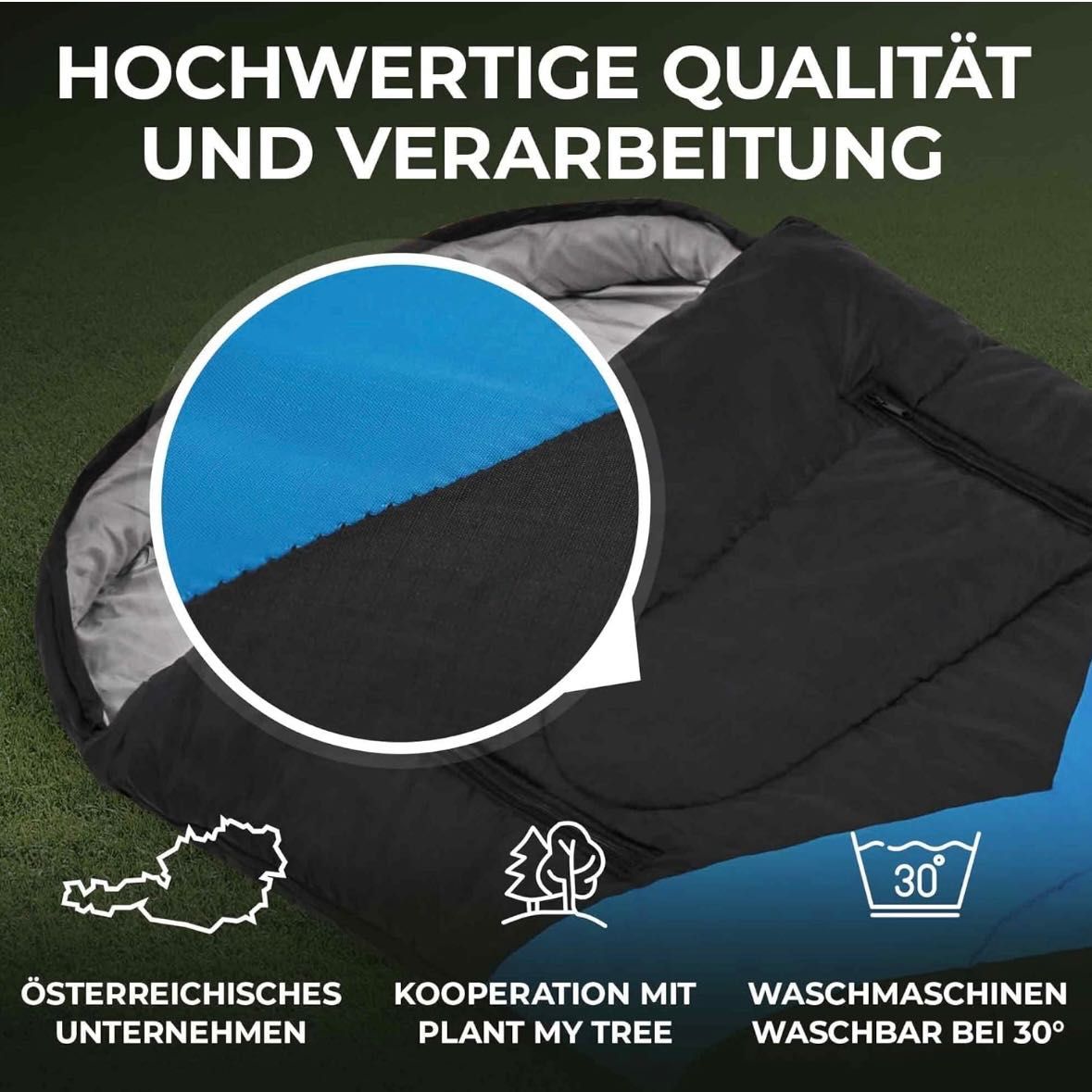 Śpiwór outdoorowy HIMMELSZELT 4 pory roku wodoodporny 220 x 85