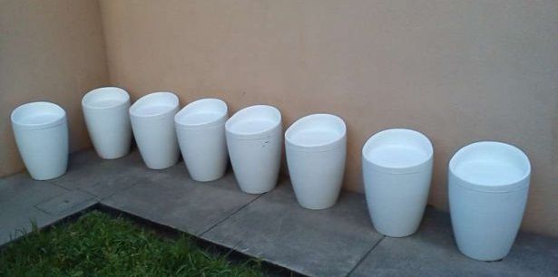 Bancos elegantes de Interior e exterior vintage desing space age