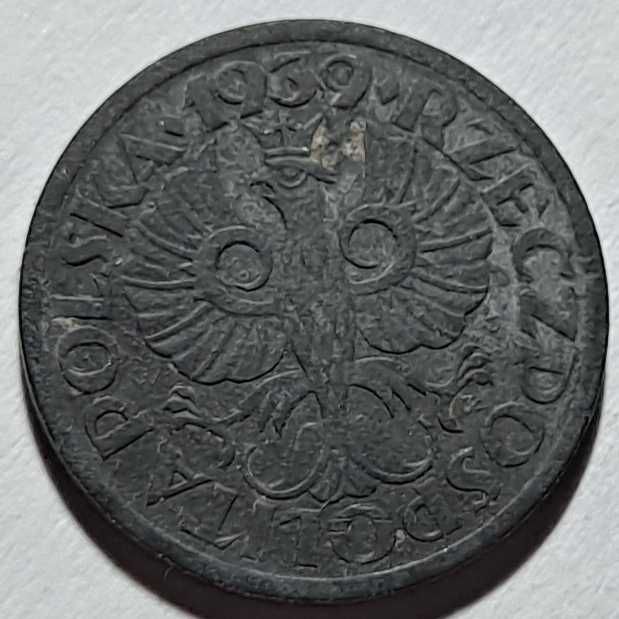 moneta - 1 Grosz - (Polska) II Rzeczpospolita - 1939 r. - cynk (szara)