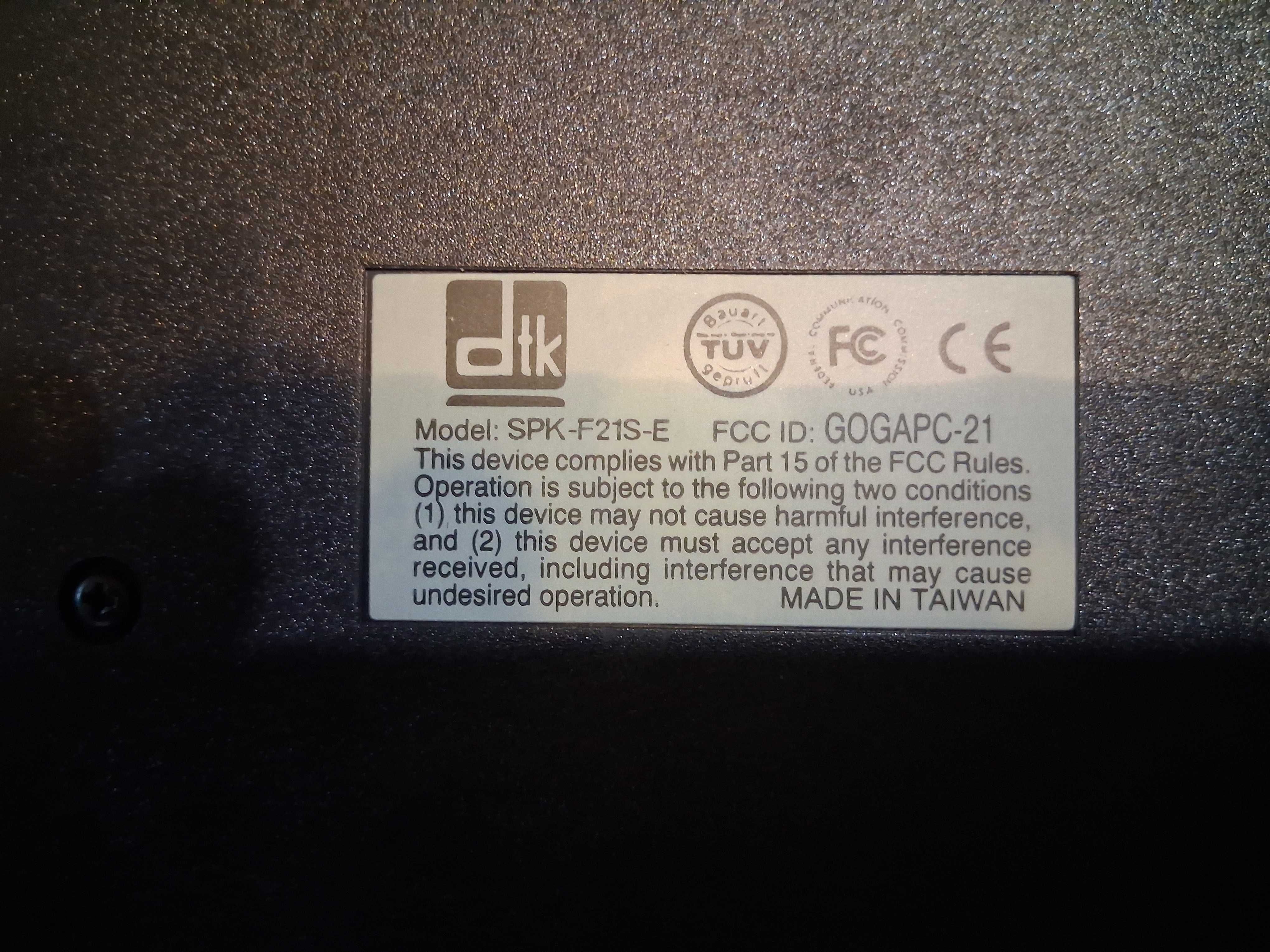 Klawiatura DTK Computer DIN 5 SPK-F21S-E