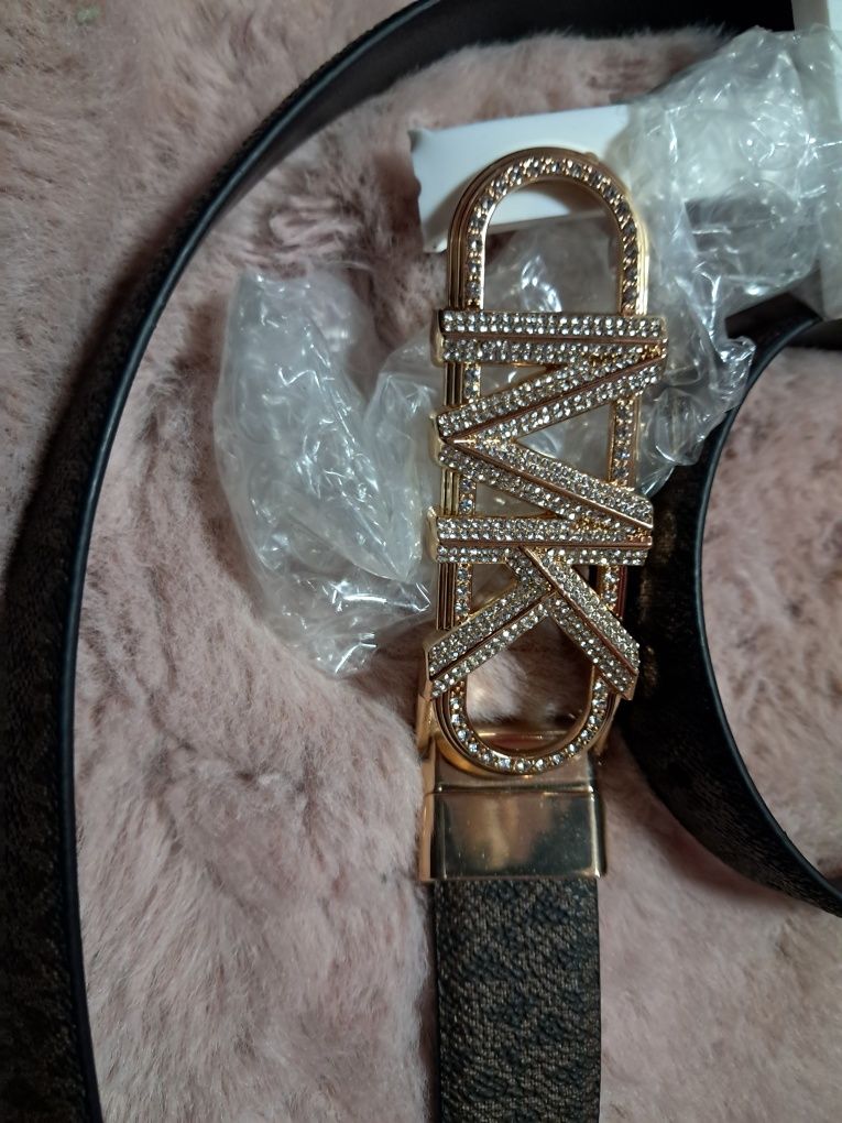 Michael Kors pasek twist belt dwustronny logowany monogram skórzany re