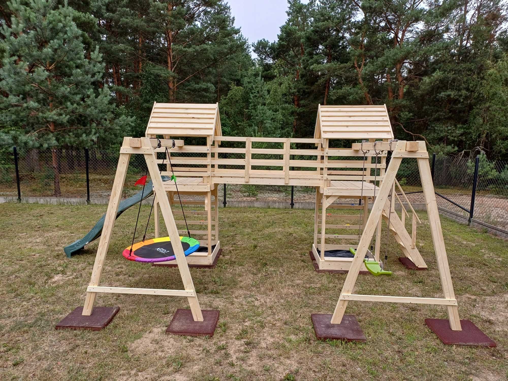 Mega Plac zabaw "POLA" - 2 domki, TABLICA KREDOWA - DOSTAWA CAŁY KRAJ!