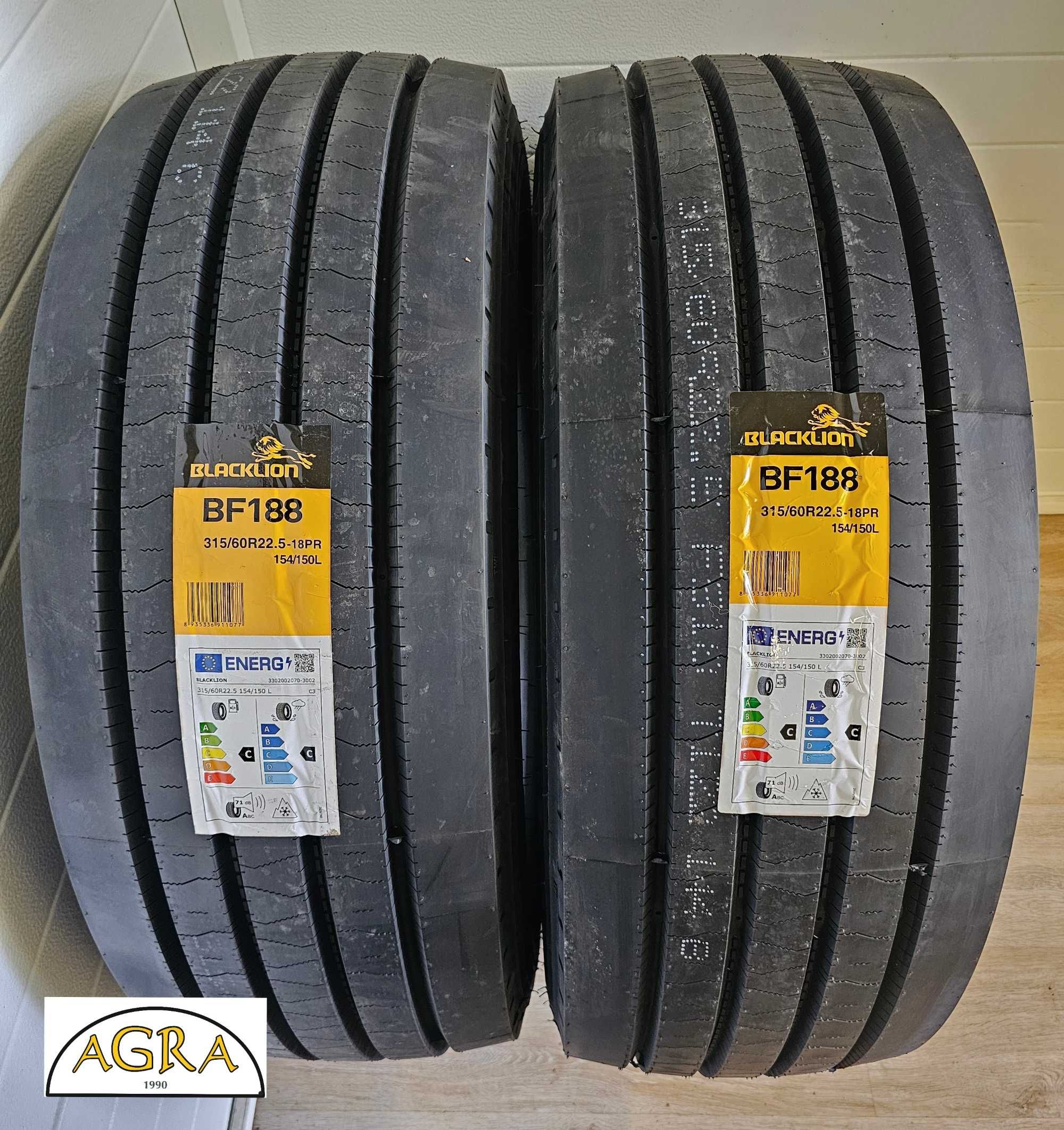 315/60R22.5 (1190netto) BLACKLION  BLACK LION opona opony nowa przód