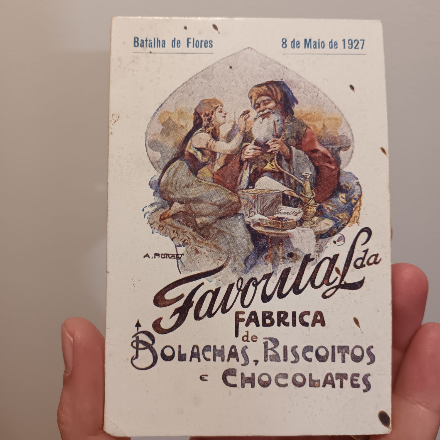 Antiga e muito raro cartão Favorita bolachas e biscoitos 1927 ver fots