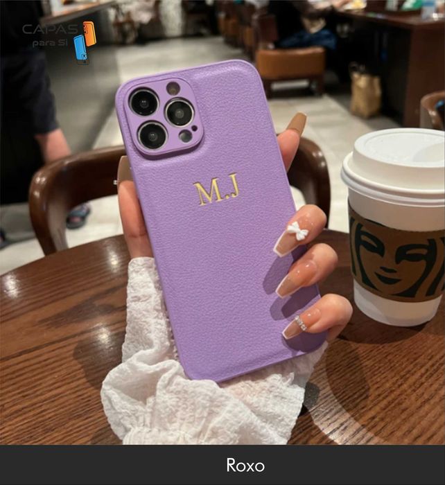 Capa IPhone em couro personalizada -- PORTES INCLUIDOS