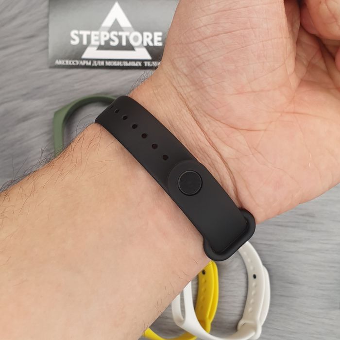 Ремешок силиконовый 3 Xiaomi mi band ми бенд 4 однотонный