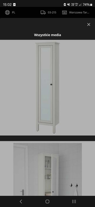Ikea Hemnes szafka z lustrem- boczki i plyta tylna części