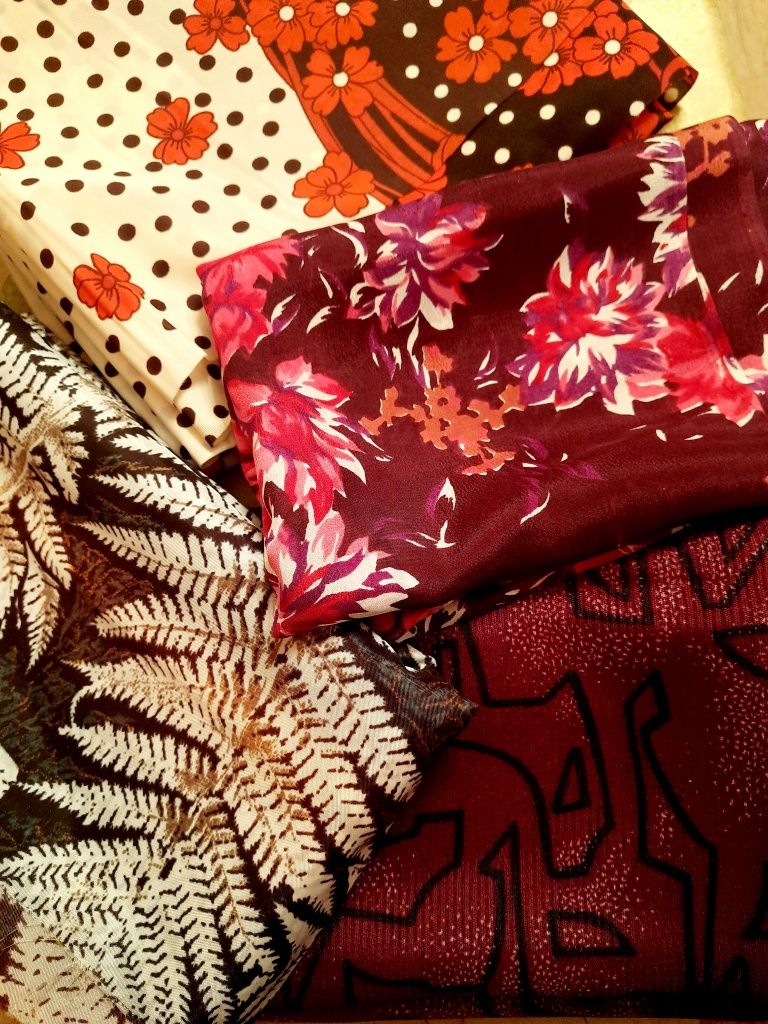 Новые красивые ткани шёлк, и другие ткани времён СССР