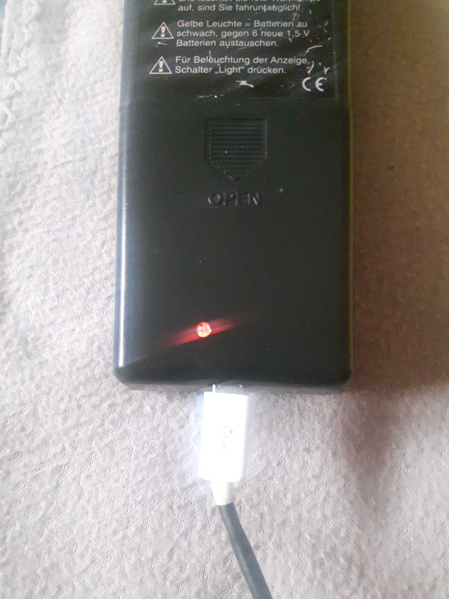 Alkomat analogowy modyfikacja- akumulator na usb