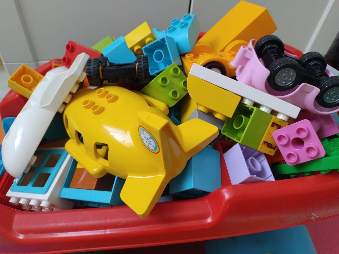 LEGO Duplo mix 7 zestawów  plus wózek Mega Bloks z sorterem