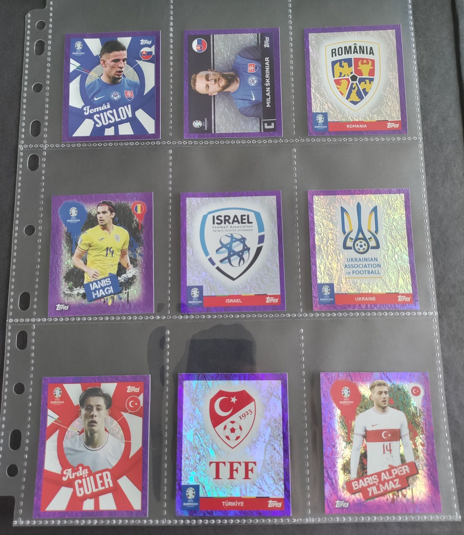 Topps Euro 2024 - Paralelos Roxos