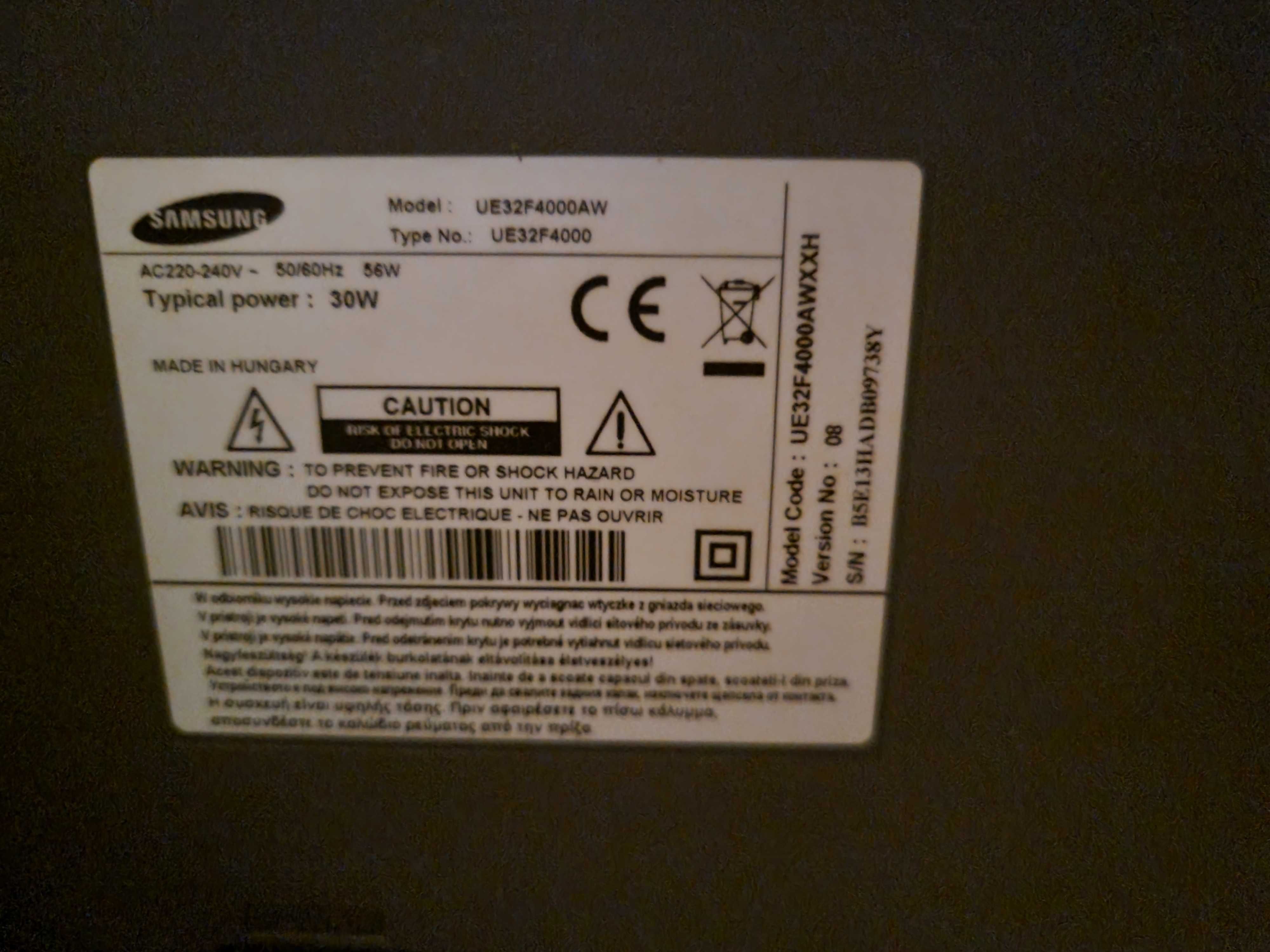 Sprzedam telewizor marki Samsung 32' wraz z dekoderem DVB-T2