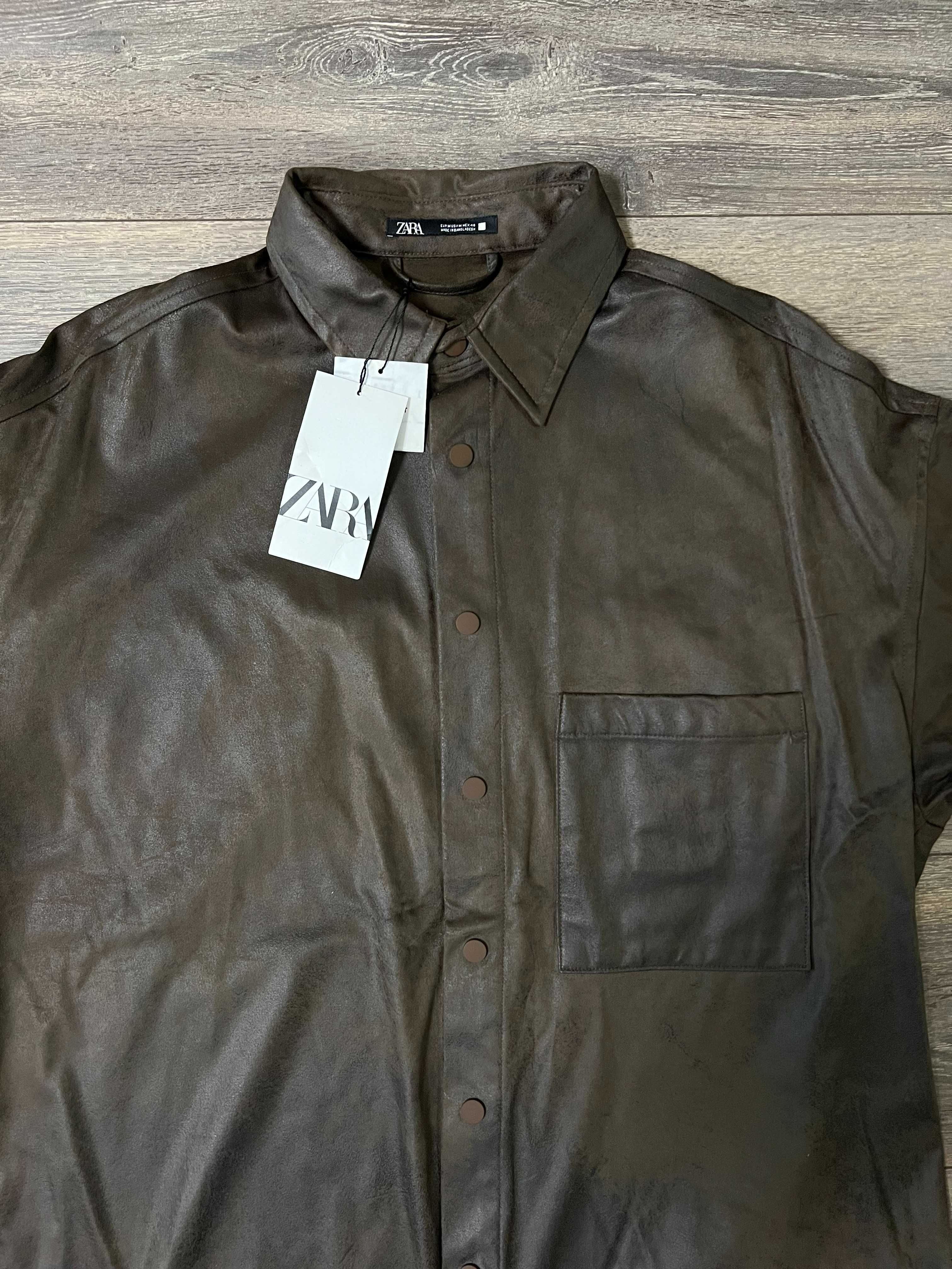 Сорочка зі штучної замші Zara (р. L-XL)