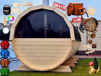 SAUNA Ogrodowa 400 cm + OKNO 50% + GRATIS Beczka 500L + Akcesoria