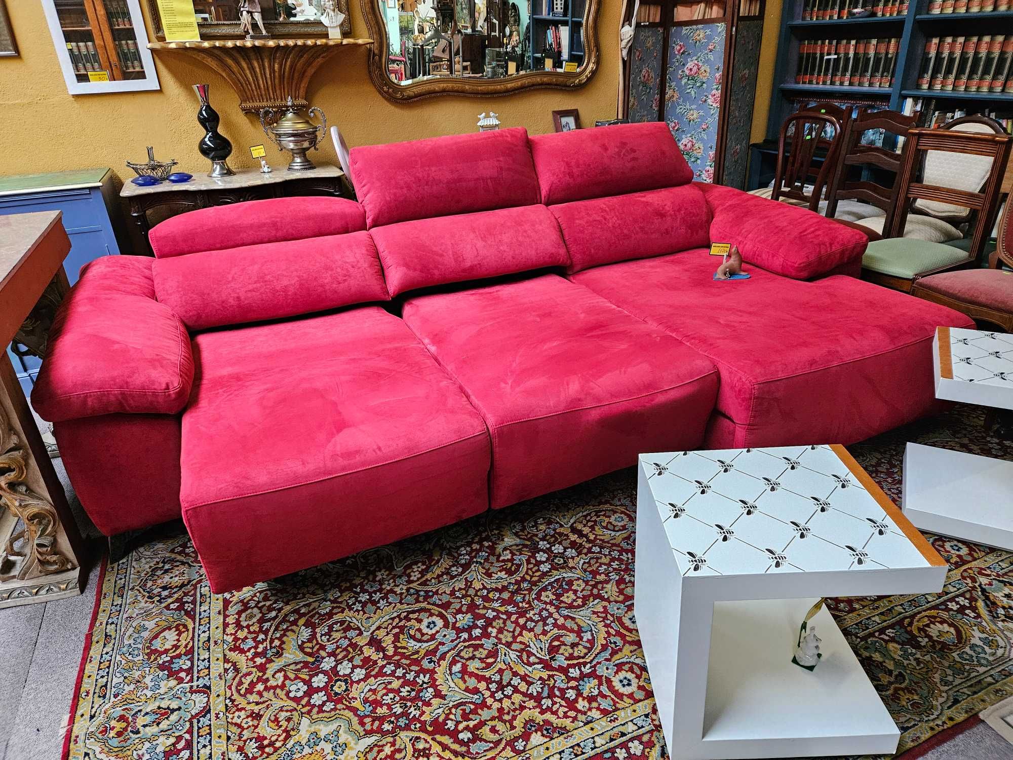 Grande sofá chaise long elétrico - óptimo estado e qualidade