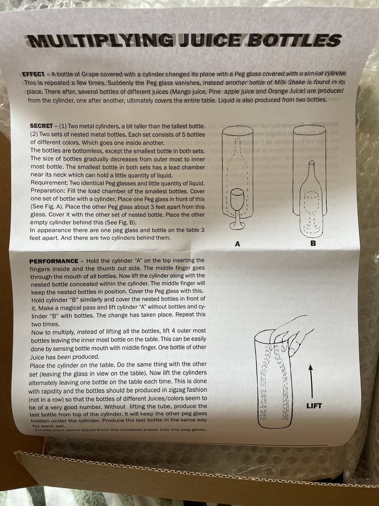 Zestaw Magiczny-Mnożące się butelki (multiplying juice bottles) 10szt