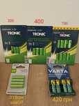 Аккумулятори AA/AAA Tronic, Varta, GP — від 315 грн, 800-2500 mAh