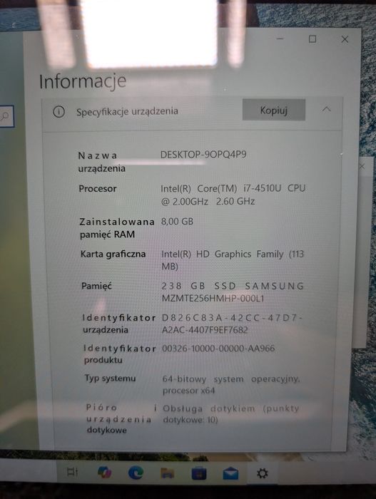 Laptop Lenovo Yoga 2 Pro (problem z ekranem)