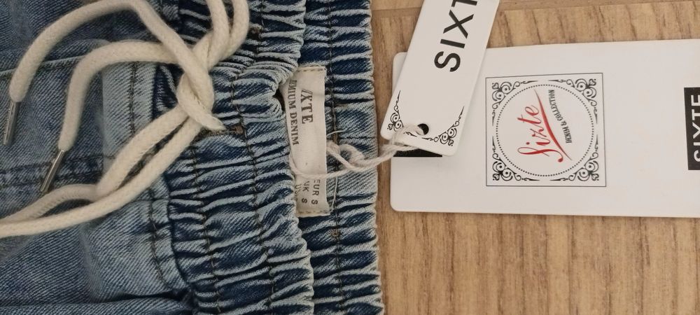 Spodnie damskie jeansy joggery 36