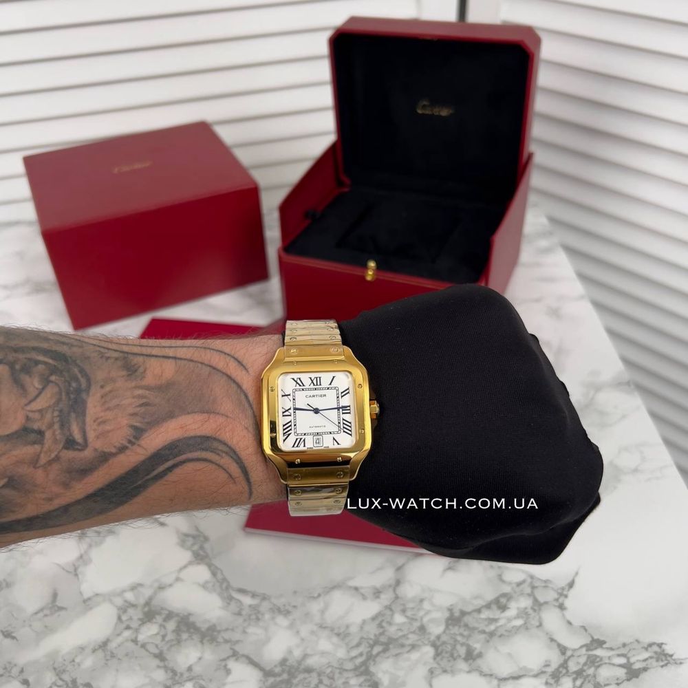 Чоловічий годинник Cartier Santos часы
