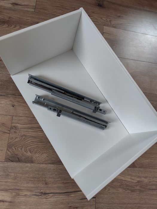 Ikea rama szuflady Besta z prowadnicami, biały, 60x25x40 cm