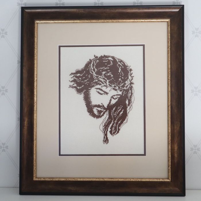 Obraz haft krzyżykowy  - Jezus w koronie cierniowej