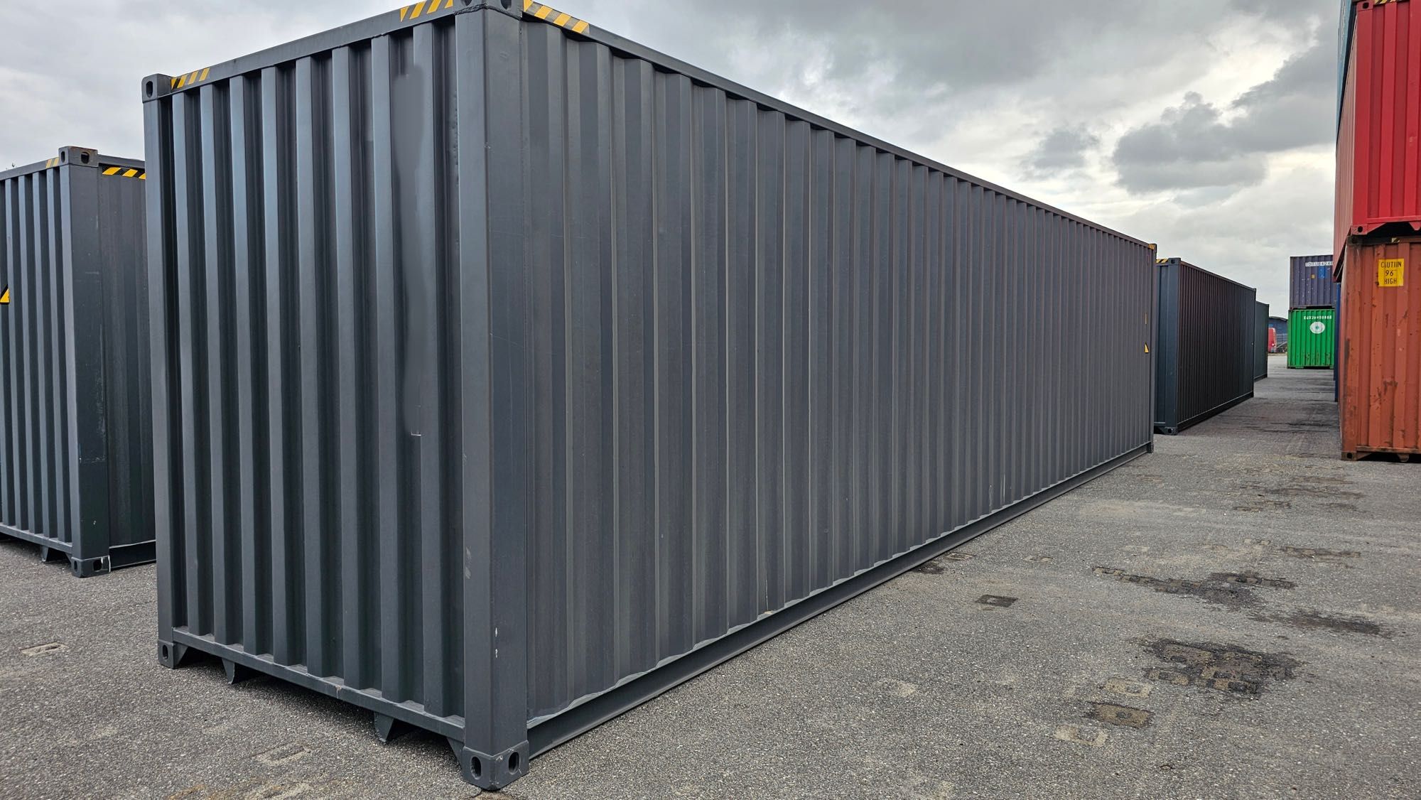 2025 Kontener Morski 40HC 12m NOWY ONE-WAY 7016 antracytowy