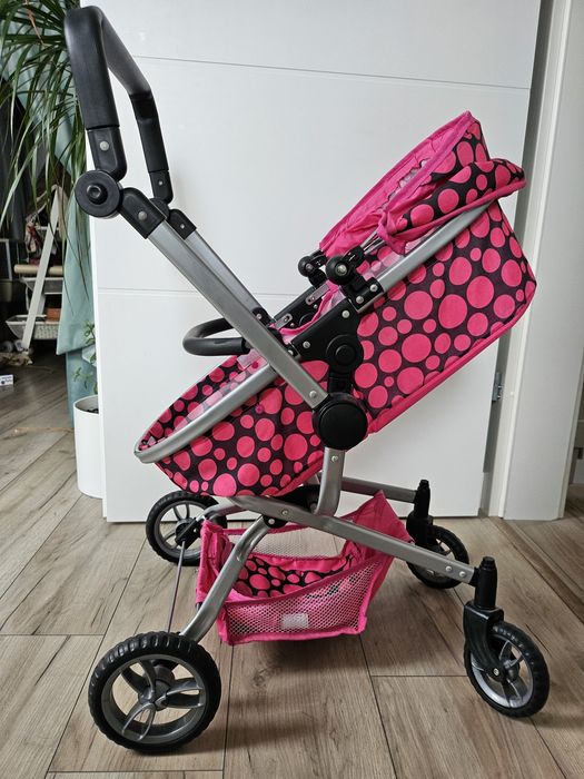 Wózek dla lalki, lalka i dodatki