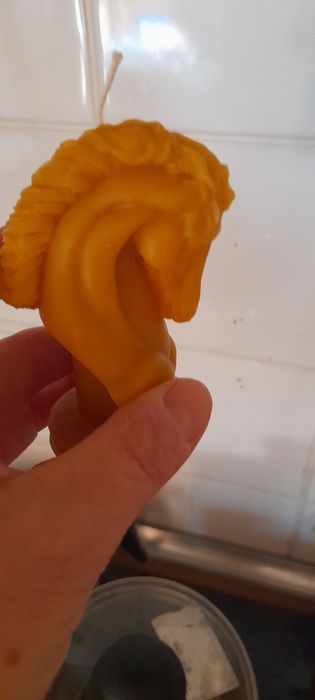 Koń 2 sztuki. Świeczki woskowe.