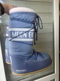 Niebieskie śniegowce/buty zimowe Moon Boot