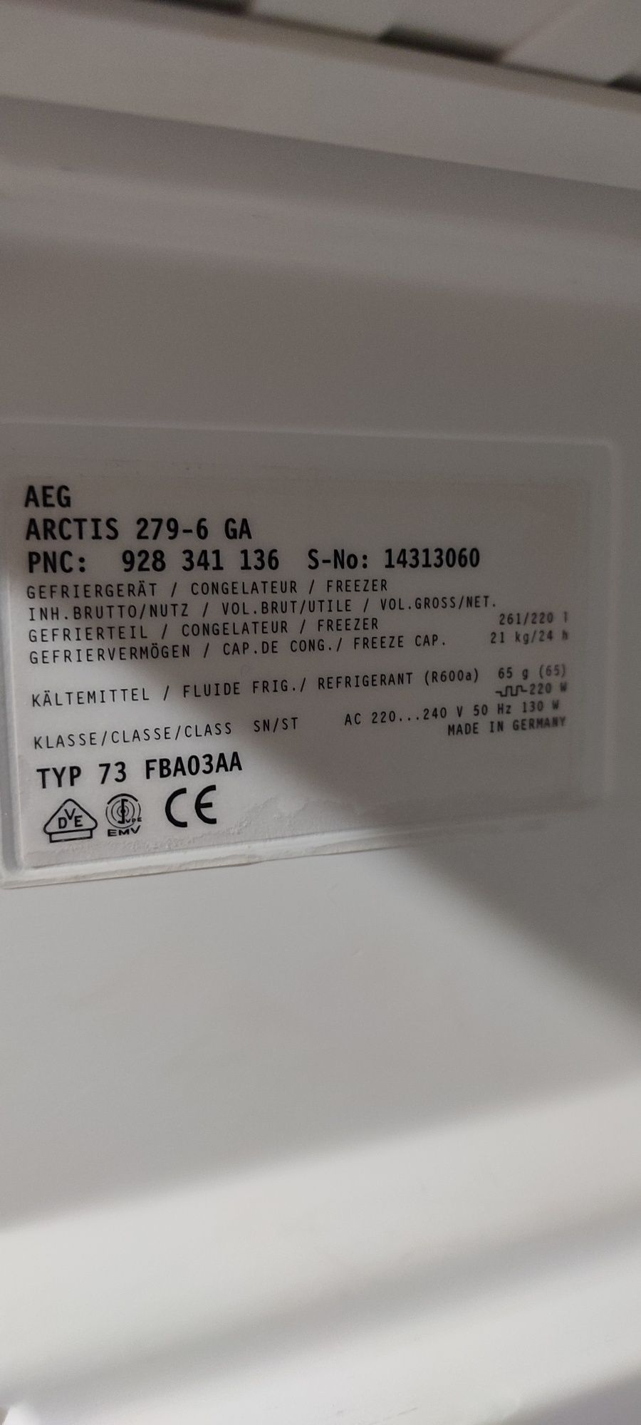 Морозильна камера AEG ARCTIS 279-6GA