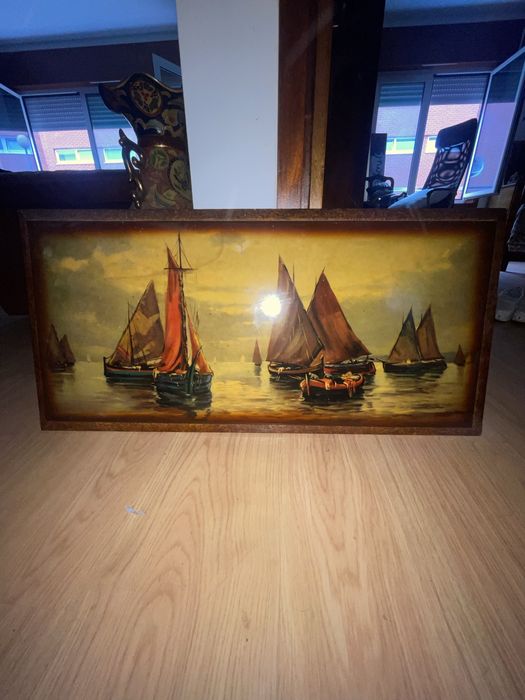 Quadro barcos antigo